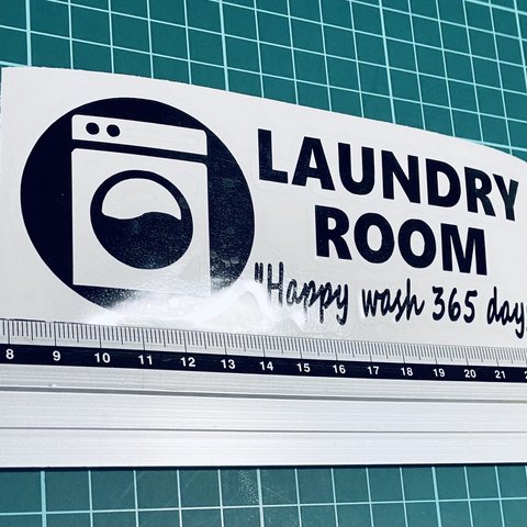 ランドリー ルーム 『happy wash 365』ステッカー3
