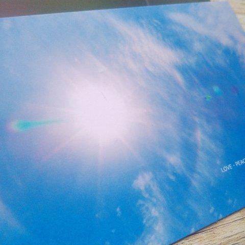 【LOVE・PEACE・HARMONY・FREE】空の写真･環水平アーク･ハガキ･ポストカード