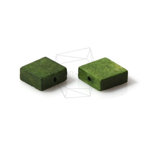 BSC-267-G【5個入り】スクエアウッドビーズ,Square Wooden Beads /10mm x 10mm