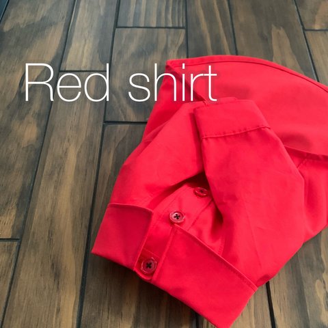 犬服♡ シンプルカラーシャツ  Red