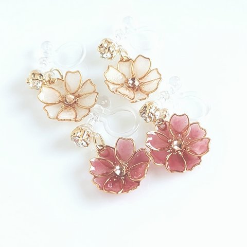 ✿Petit秋桜✿ノンホールピアス