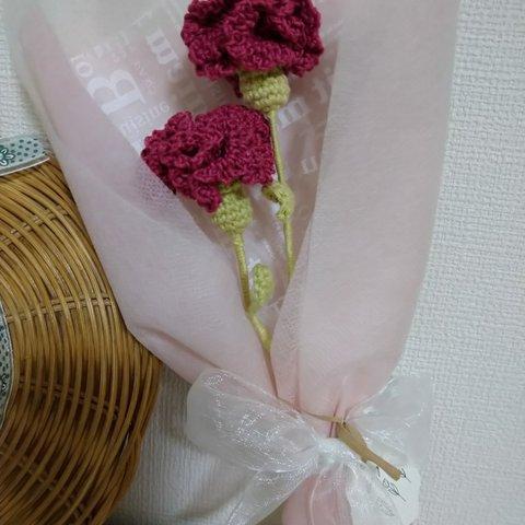 カーネーションの花束✿かぎ針編み