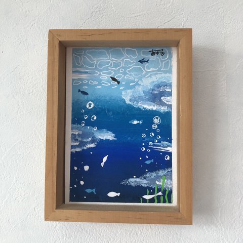 sea    海　　原画　(額付き)