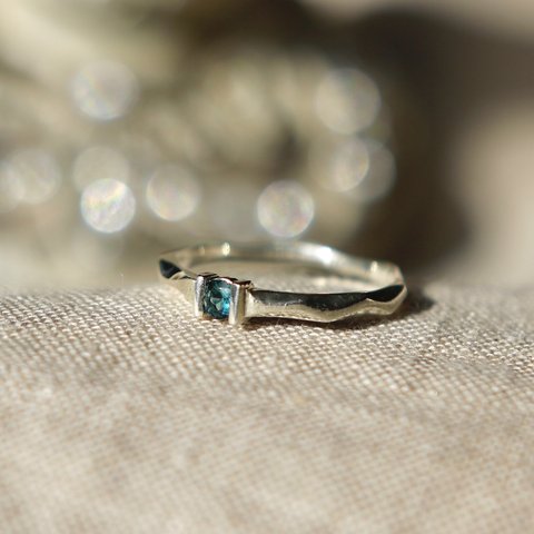 Ripples ring ☆ Blue Tourmaline 《ブルートルマリンのさざなみリング》