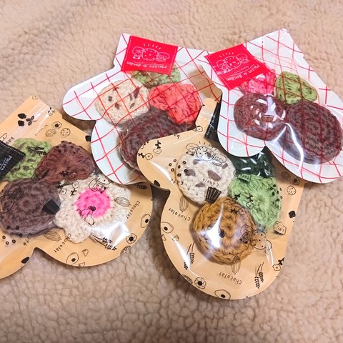 あみものクッキー🍪クッキー缶🍪クッキープチパック🍪コットンおもちゃ