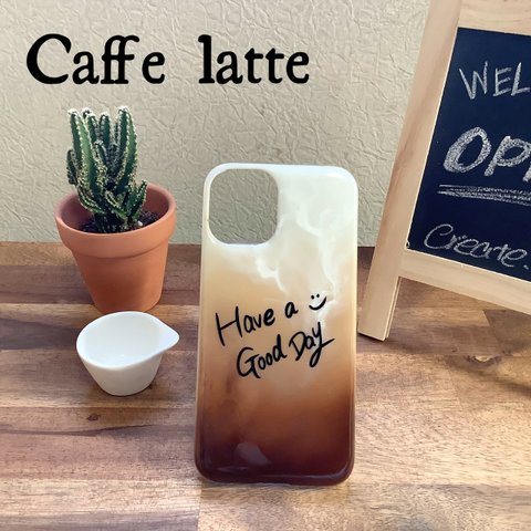 カフェラテ☕スマホケース【全機種対応】