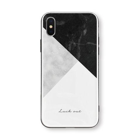 Palette Marble♡Black&Gray　強化ガラスケース/iPhoneケース/iPhone11Pro/iPhone12Pro/iPhone8