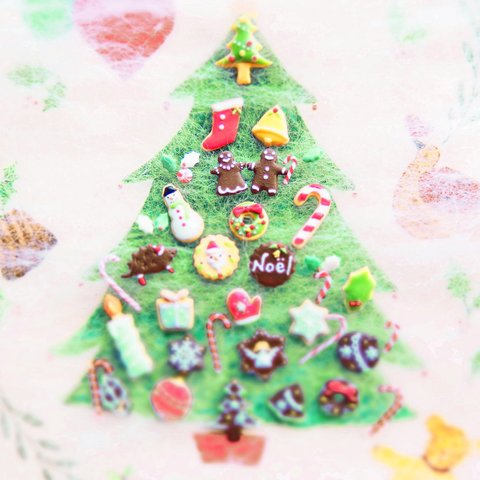 ミニチュア　クリスマスアイシングクッキー8個＆キャンディーのセット