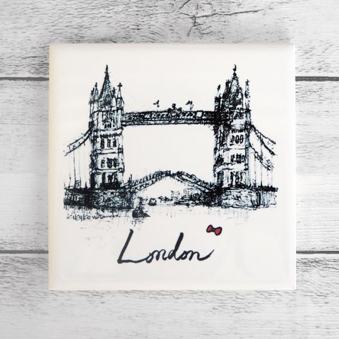 アートタイル LONDON(ロンドン) ~旅のスケッチ~ 100×100mm 