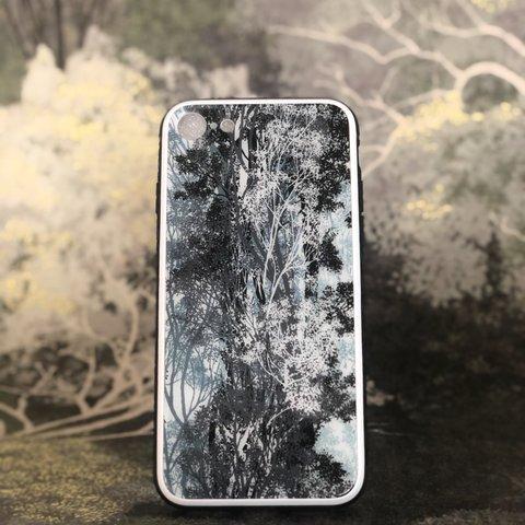 【受注製作】背面強化ガラス仕上げ　iPhone専用ケース『Forest』