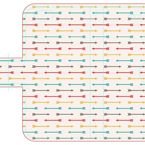 新品送料無料 iPhoneケース 手帳型 カラフルな矢 レトロ
