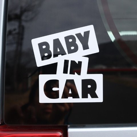 BABY IN CAR カッティングステッカー　ベビーインカー　車　子供　グッズ　アウトドア　キッズ