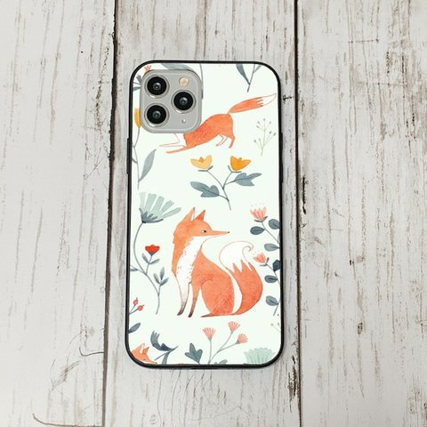 iphoneケース31 韓国 iphoneケース 強化ガラス おしゃれ 北欧 きつね　レトロ　アイフォン　リバティ　かわいい　流行り iface