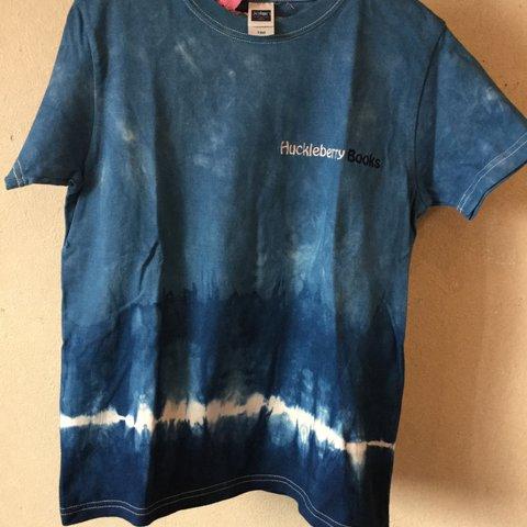 藍染Tシャツ  150  グラデーション2色ロゴ刺繍