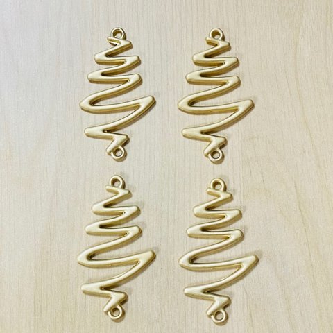 MATTE GOLD WAVE CHARM CONNECTOR