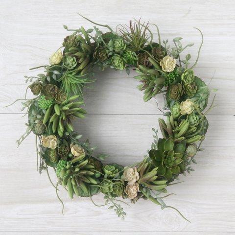 Green Wreath 多肉   Artificial flower