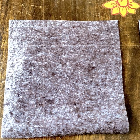 【🇫🇷french felt 120㍉角】100㌫wool もしゃもしゃcocoa brown