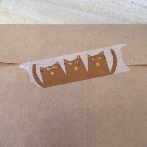 仲良し３兄弟猫のマスキングテープ