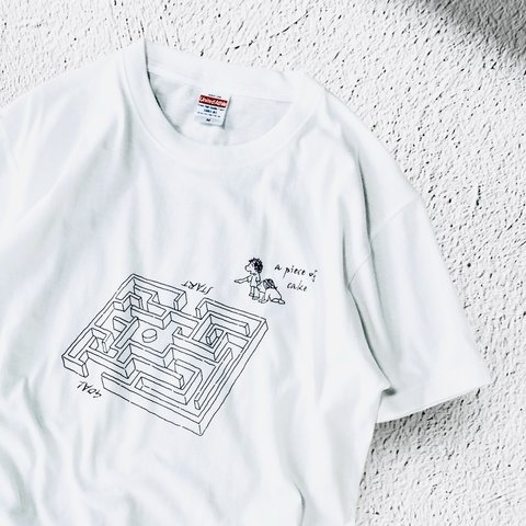 Tシャツ「迷路」ホワイト