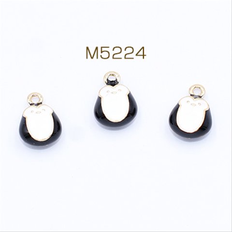 M5224 12個 高品質エポチャーム ペンギン 1カン 8×11mm 3×【4個入り】 