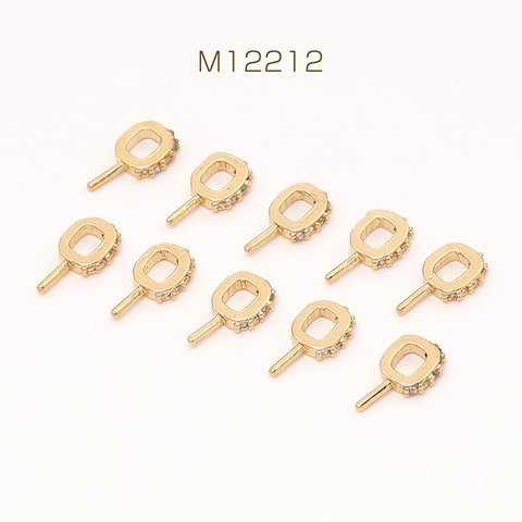 M12212  12個  高品質デザインヒートン 4.5×9mm ゴールド  3X（4ヶ）