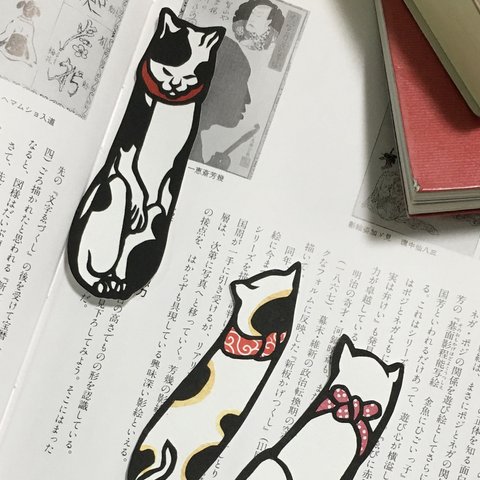 国芳の猫 切り絵のしおり 3枚セット