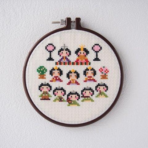 ひな祭り　刺繍