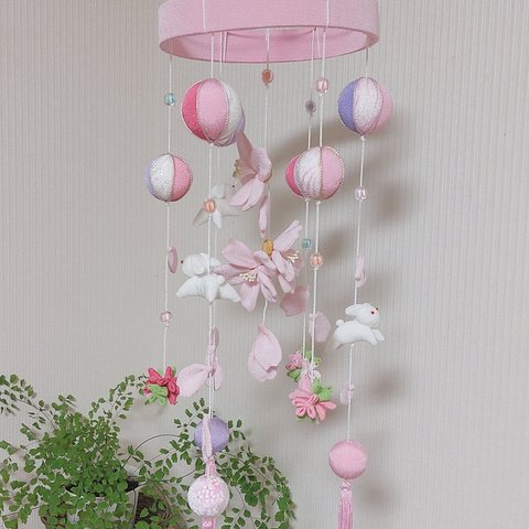 春の吊るし飾り 桜うさぎ🌸🐰