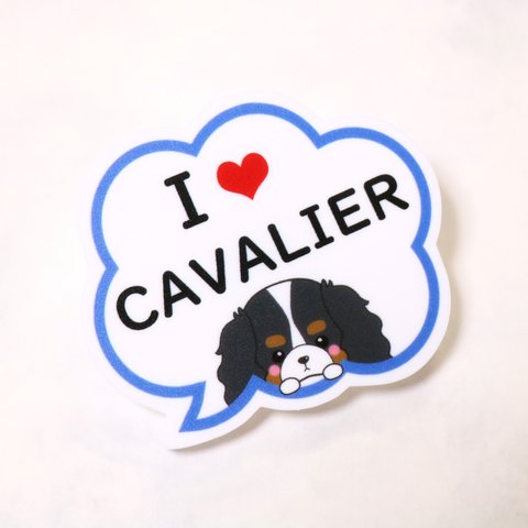 I ♡ CAVALIER 　バッジ＆クリップ【トライ】