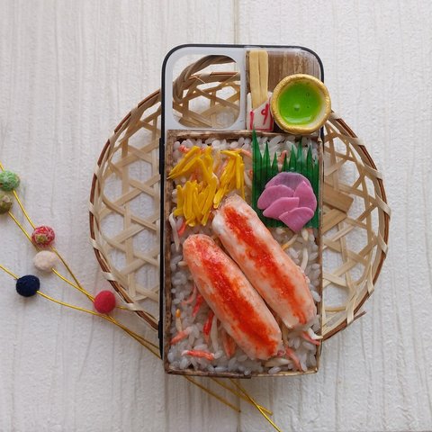 蟹飯弁当スマホケース♪【iPhone12ProMax専用】