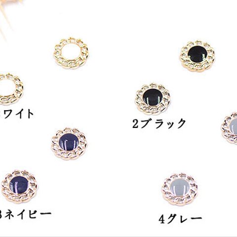 A1885_4   60個  デコパーツ 半円とレース 12mm アクリル エポ付  3X【20ヶ】