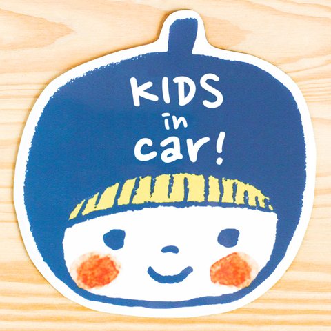 KIDS IN CAR キッズインカー　マグネットステッカー(ブルー）