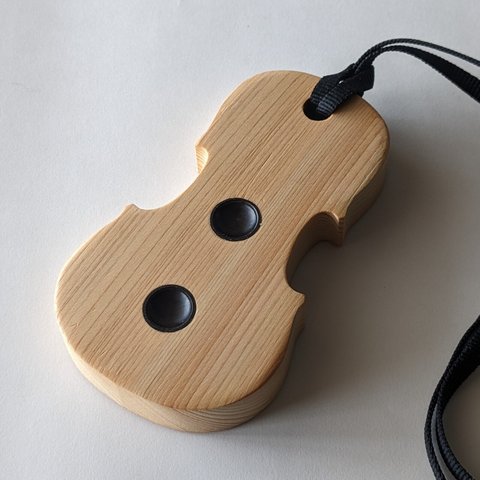 チェロ・エンドピン響板（チェロ型）／木材床用／2402／（Endpin Stopper Wooden Anchor Rest for Cello Anti Slip／Cypress））