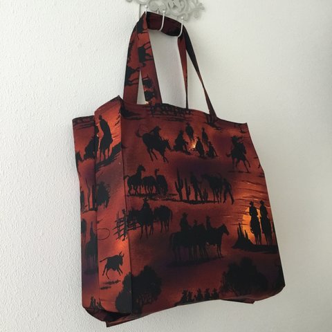 サンセットカウボーイズ　タイト・アンド・タイディ・トートバッグ; Sunset Cowboys Tight ‘n’ Tidy Tote Bag、エコバッグ、eco bag