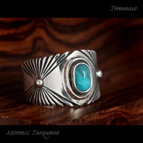 モレンシーターコイズ シルバーリング Morenci Turquoise Silver Ring