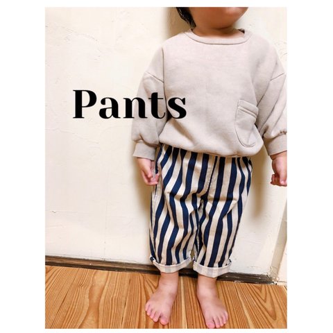 送料無料＊ストライプパンツ　70-100 男の子　女の子　ベビー服