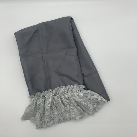 裾除けスカート　薄グレー✖️グレー　１段　