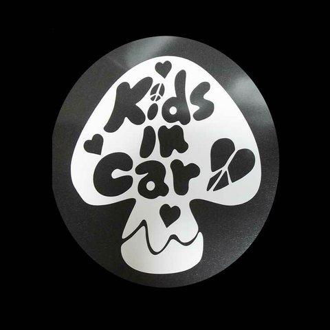 ★KIDS IN CAR★キノコ★白★