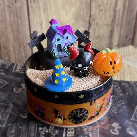 ハロウィンの寄せ植え鉢【オレンジ】