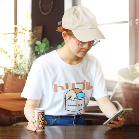 「トリプルカップ」おばけアイスTシャツ114