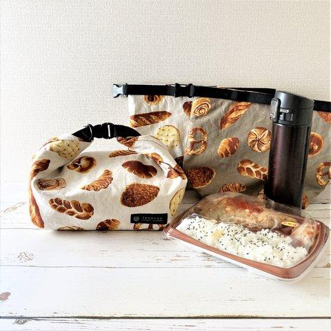 NEW!!〔受注生産〕コンビニ弁当が入るマチ広タイプ！洗えるランチバッグ 保温 保冷 （ベーカリー）