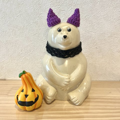 しろくまくんのHalloweenセット🎃😈紫×黒