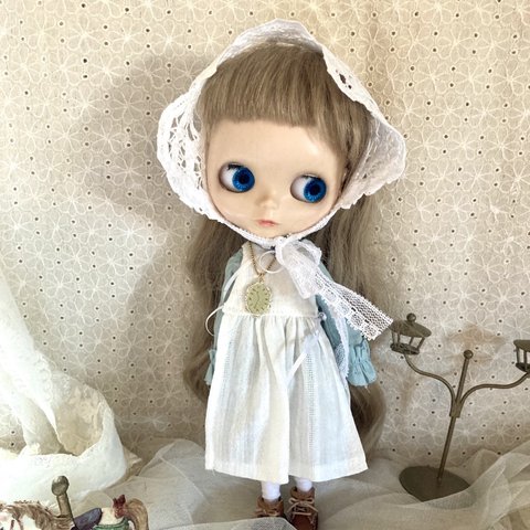 ネオブライスアウトフィット　アイスグリーンのタブリエセット　Neoblythe outfit 〝yasasiya〟