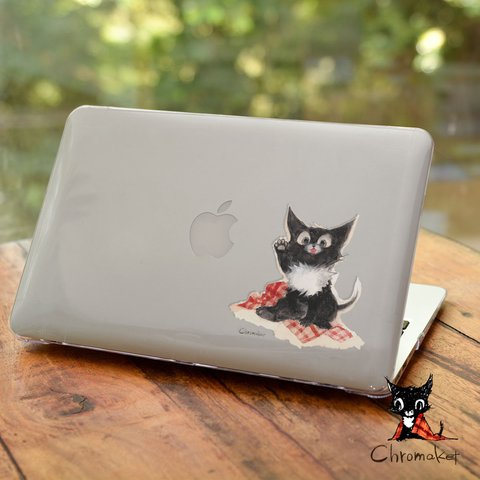 MacBook Air カバー 黒猫 かわいい