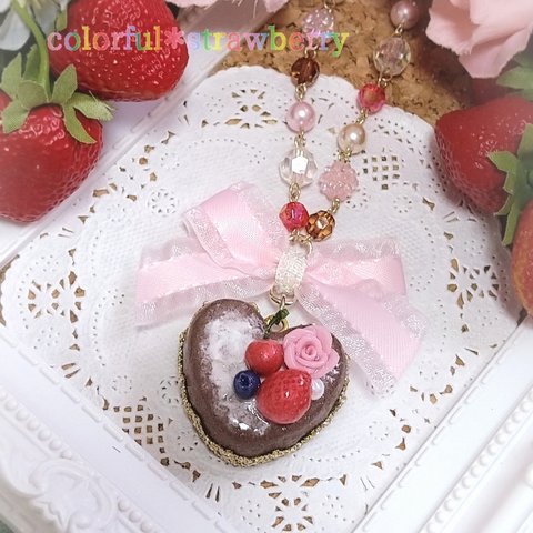 colorful＊strawberry／粉雪ショコラバレンタイン ネックレス