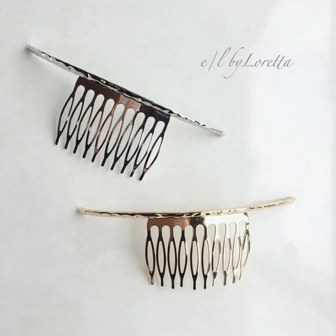 (全2色)Metal hair comb