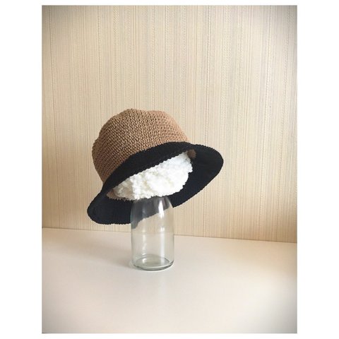 【2way】ツートンカラー ハット帽子　ベビー&キッズ コットン100%