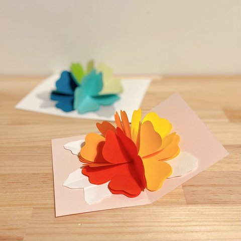 ︎*。お花のポップアップカード 。* ✧︎ メッセージカード　お祝い　記念日