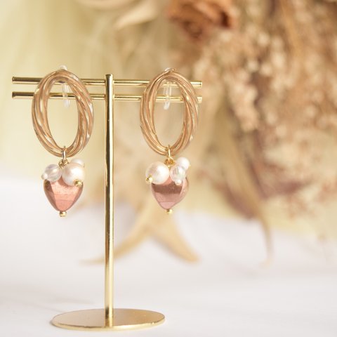 pink gold heart