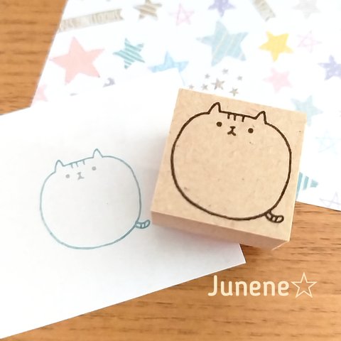 コメント書き込みはんこ(丸ねこ)